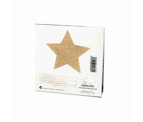 Bijoux Indiscrets Flash Golden Star Body Decorations - Reusable Gold Covers