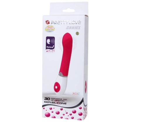 Pretty Love Daniel Voice-Activated Vibrating Personal Machine, 19.5 cm, Pink