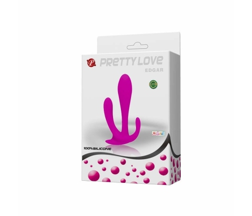 Pretty Love Edgar Intimate Double Stimulator Silicone 11cm Purple