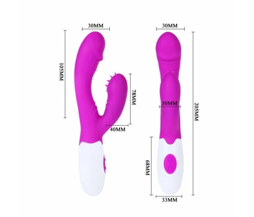 Pretty Love Andre Intimate Dual-Motor Vibrating Device, Lilac 20cm