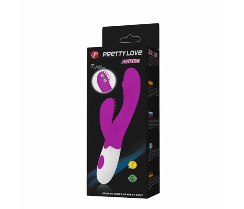Pretty Love Andre Intimate Dual-Motor Vibrating Device, Lilac 20cm