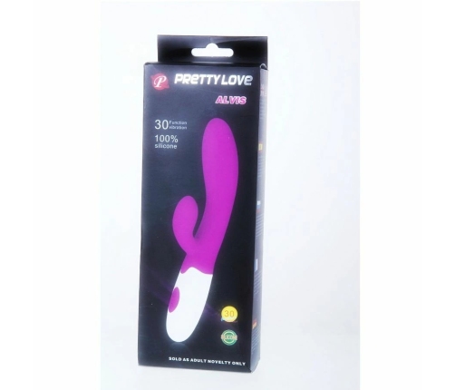 Pretty Love Alvis Dual Motor Vibrator Lilac/White 20 cm Ergonomic Design