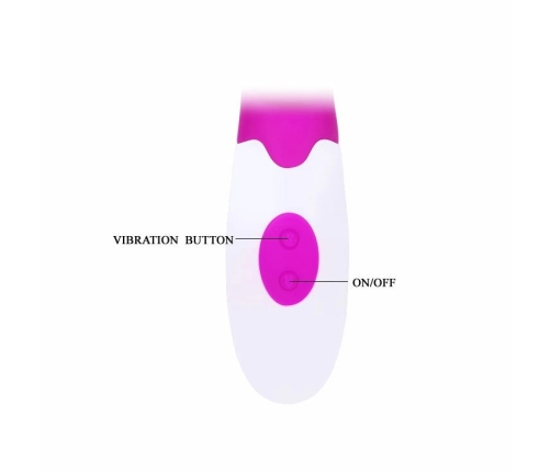 Pretty Love Alvis Dual Motor Vibrator Lilac/White 20 cm Ergonomic Design