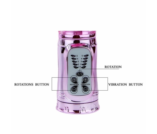 Baile Throbbing Bunny Pink Rotating Intimate Machine USB 29cm