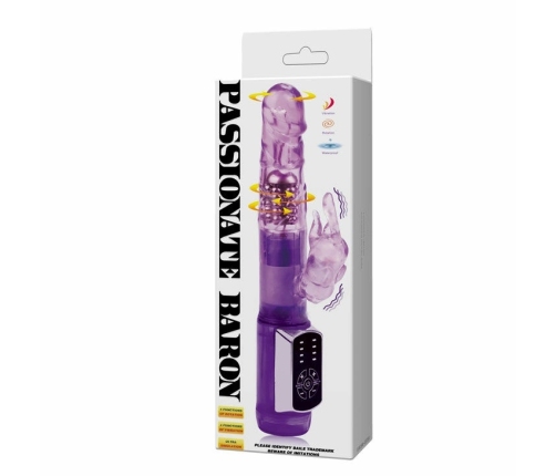 Baile US Rabbit Passion Baron Multi-Function Intimate Machine 23cm Purple