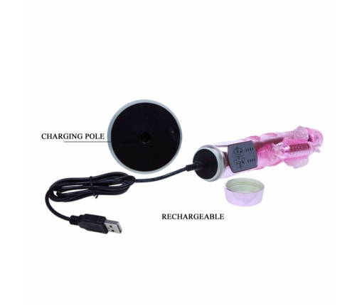 Baile US Rabbit Throbbing Butterfly - Dual Action Intimate Device, Purple