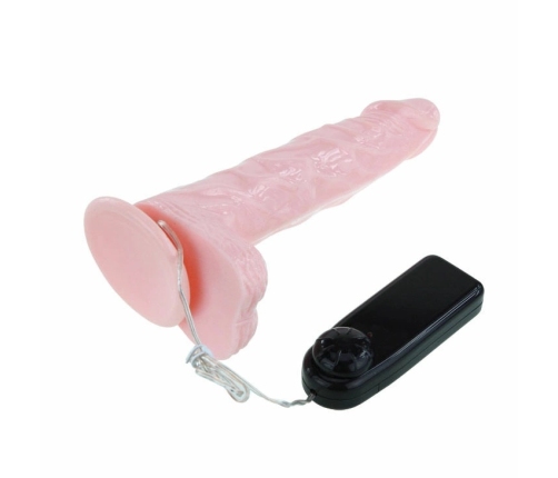 Baile Super Vibro Dong V Intimate Machine with Suction, 20.5 cm, Beige