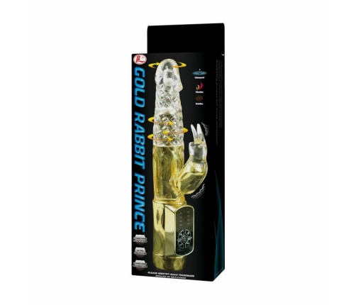 Baile US Rabbit Gold Prince Intimate Rotating Device, Gold, 23 cm