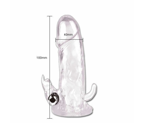 Baile Brave Man Extension Rabbit - Multifunction Sleeve with Vibrating System