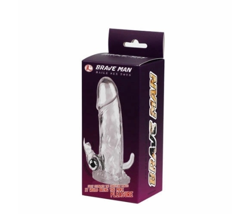 Baile Brave Man Extension Rabbit - Multifunction Sleeve with Vibrating System