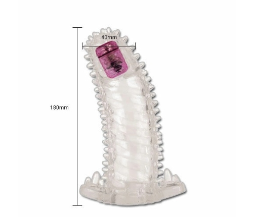 Baile Brave II Man Sensor Extension Flexible Vibrating Sleeve 18cm