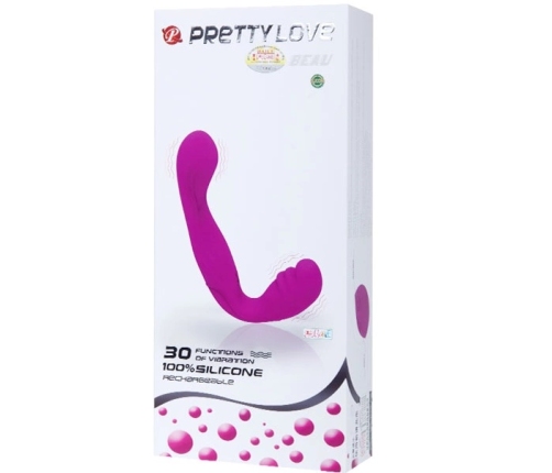 Pretty Love Beau Intimate Dual-Ended Harness Lilac Rechargeable Silicone