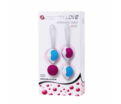 Pretty Love Flirtation Deluxe Kegel Ball Set Silicone 30g/40g Pink