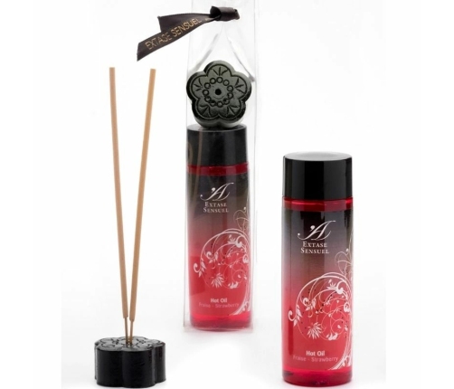 Extase Sensual Strawberry Warming Massage Oil 100ml - Intimate Care
