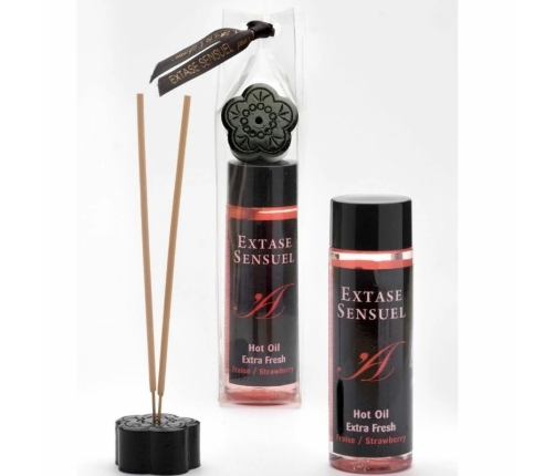 Extase Sensual Massage Oil Extra Fresh Strawberry 100ml Double Effect