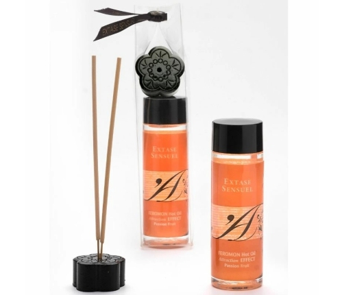 Extase Sensual Massage Oil Heat Effect Passion Fruit 100ml with Pheromones