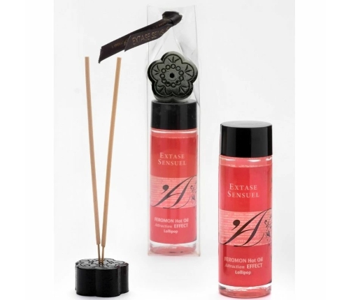 Extase Sensual Heat Effect Massage Oil Lollipop Aroma 100ml with Pheromones