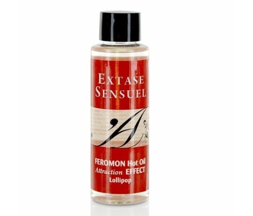 Extase Sensual Heat Effect Massage Oil Lollipop Aroma 100ml with Pheromones