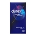 Durex Extra Seguro 12-Pack - Enhanced Protection Latex Condoms 56mm