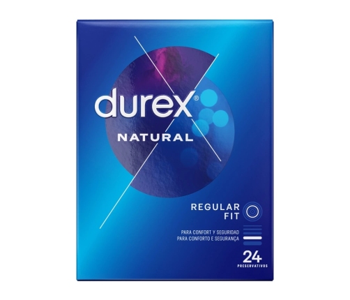 Durex Natural Plus Easy-On Condoms 24-Pack, Anatomical Shape, Zeus Scent