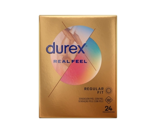 Durex RealFeel 24 pcs - Latex-Free Natural Contact System, 56mm