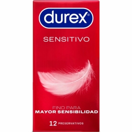Durex Soft & Sensitive 12-Pack Anatomical Thin Latex Condoms 56mm