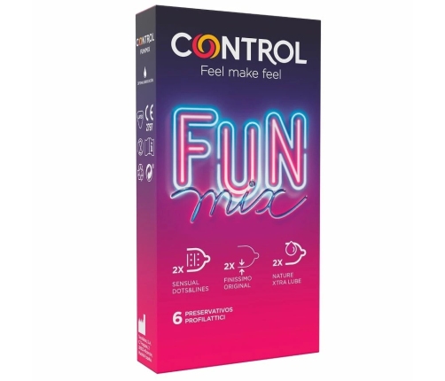 Control Feel Fun Mix 6 pcs - Anatomic Mixed Textures & Ultra-Thin Condoms