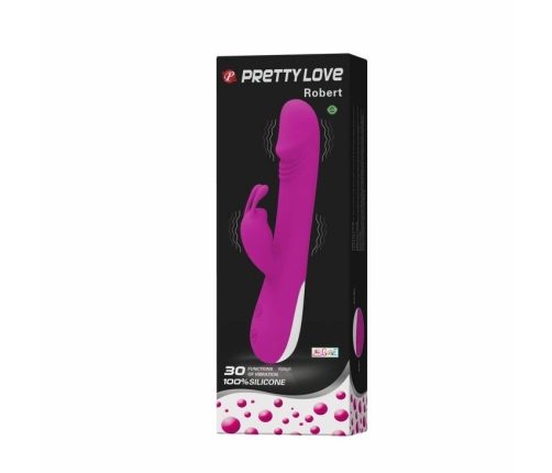 Pretty Love Robert Vibrating Device with Dual Motor, 30 Functions, Pink