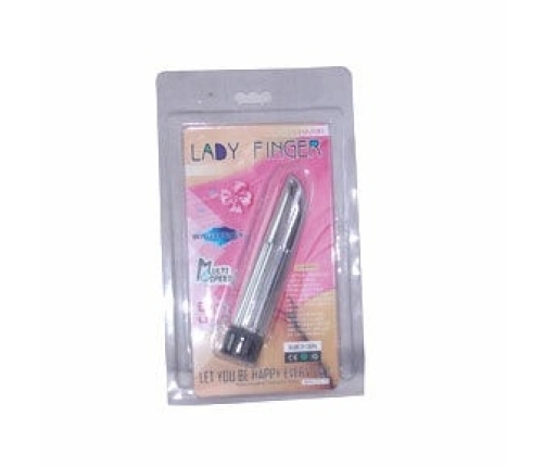 Baile Lady Finger Intimate Machine ABS Multi-Speed Silver 14.4cm