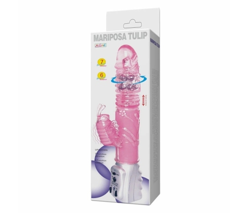Baile Butterfly Tulip Rotator Up & Down Intimate Machine 29.5cm Pink