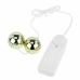 Baile Golden Vibrating Kegel Balls with Wired Remote, 3.2 cm, Gold