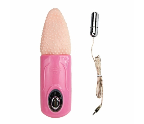 Baile Tongue Massager 3V Flexible Silicone Multi-Speed Pink