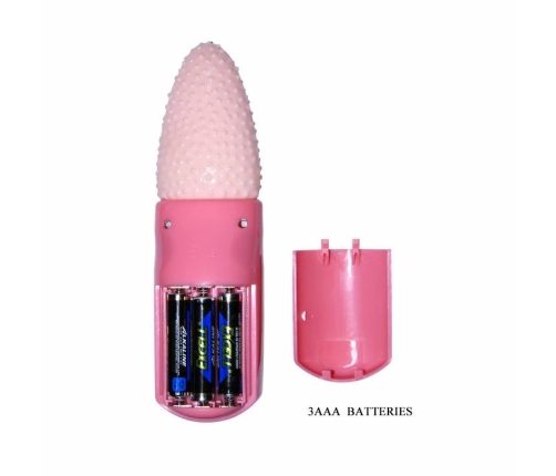 Baile Tongue Massager 3V Flexible Silicone Multi-Speed Pink