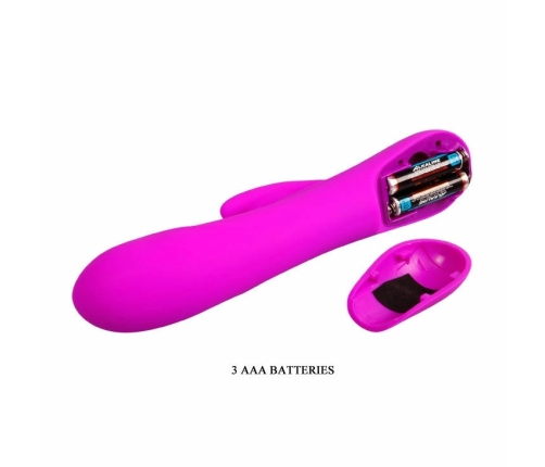 Pretty Love Barrette Dual Motor Silicone Intimate System, 30 Modes, Purple
