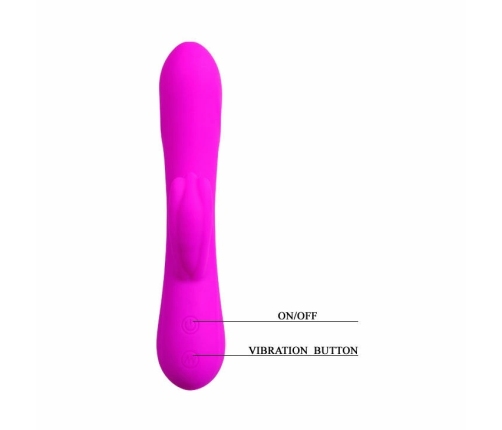 Pretty Love Barrette Dual Motor Silicone Intimate System, 30 Modes, Purple
