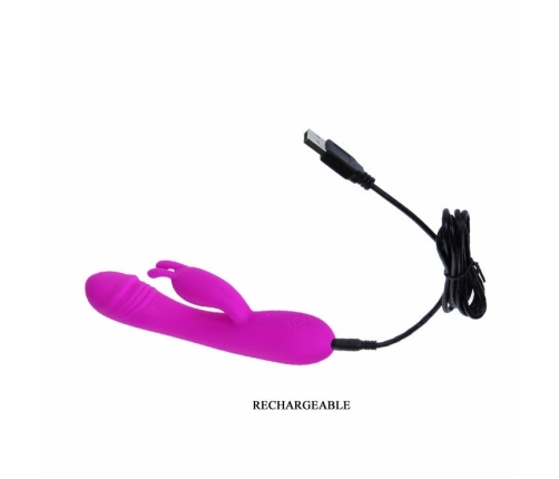 Pretty Love Hunter Intimate Dual Motor Silicone Device 30 Modes Pink
