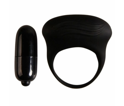 Pretty Love Bertram Black Silicone Vibrating Pleasure Ring 100% Medical Grade
