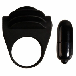 Pretty Love Chester Black Silicone Vibrating Ring - Ergonomic Design
