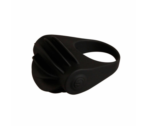Pretty Love Chester Black Silicone Vibrating Ring - Ergonomic Design