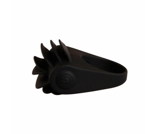 Pretty Love Chester Black Silicone Vibrating Ring - Ergonomic Design