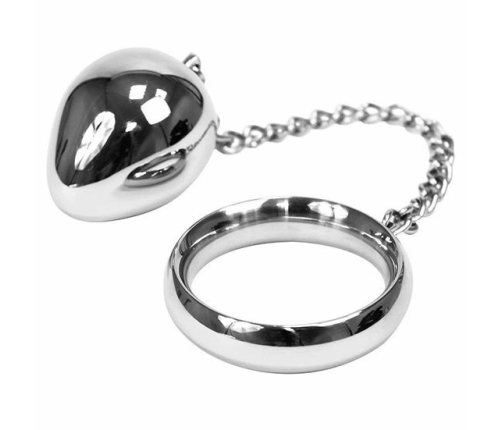 METAL HARD Stainless Steel Ring 40mm with 17cm Chain & 40mm Ball
