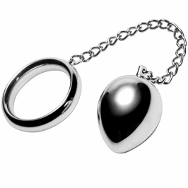 Metal Hard Stainless Steel Ring 50mm with Chain and Ball Attachment