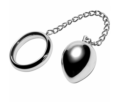 Metal Hard Stainless Steel Ring 50mm with Chain and Ball Attachment