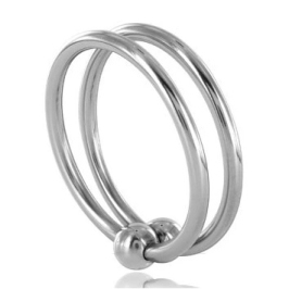 METAL HARD Double Steel Glans Ring 28mm Anatomical Design
