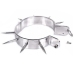 METAL HARD Chrome Collar with Points and O-Ring, 13.5cm, Steel