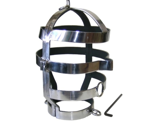 METAL HARD Steel Neck Mask with Adjustable Collar System