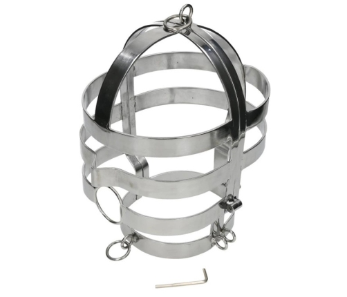 METAL HARD Steel Neck Mask with Adjustable Collar System