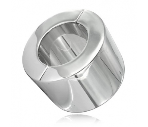 METAL HARD Stainless Steel 40mm Anatomical Testicle Ring with Fixing System