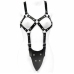 Ouch! Leather Body Harness Adjustable Model for Women S-XL Black