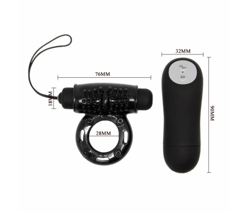 BAILE - ANILLO CONTROL REMOTO NEGRO 20V